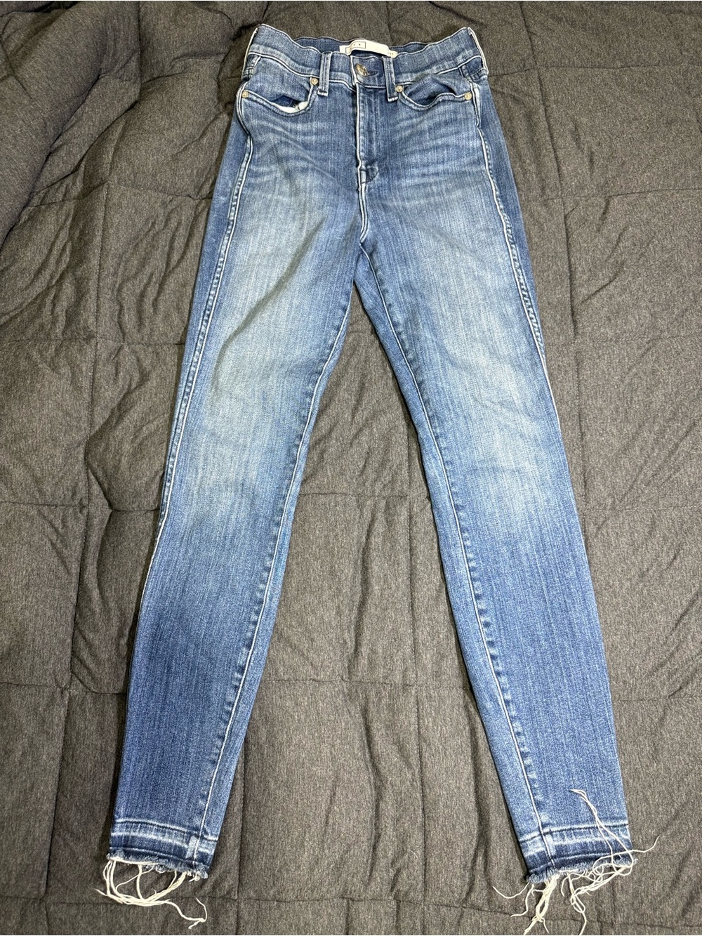 AYR The Riser High Rise Skinny Jeans Neon Jupiter 27